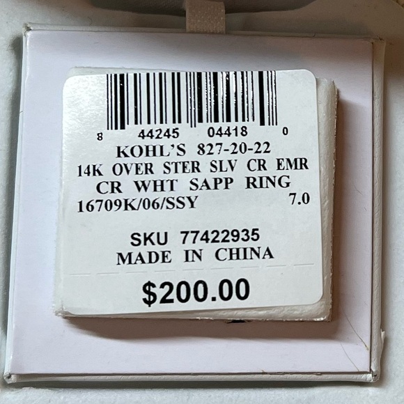 14K Gold Over Silver Lab-Created Emerald & White Sapphire Bypass Ring - Picture 8 of 9